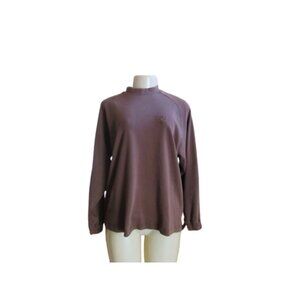 Peter Millar Champion Hills Brown Long Sleeve Pullover Cotton Shirt SZ L